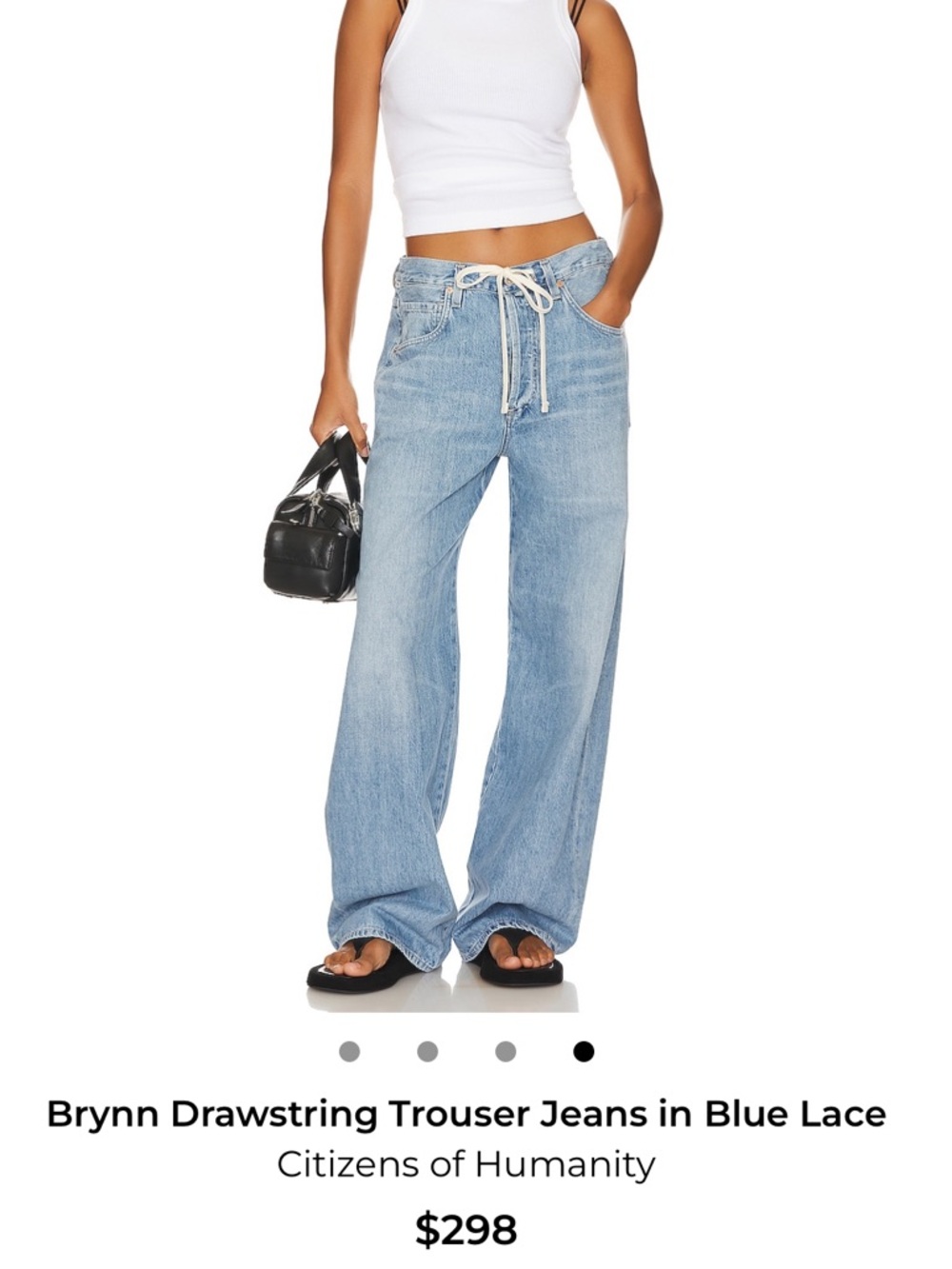 Citizens Of Humanity - Brynn Drawstring Trouser Jeans in Blue Lace